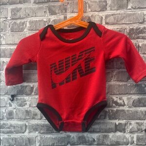 Nike Red and‎ Black Baby onesie